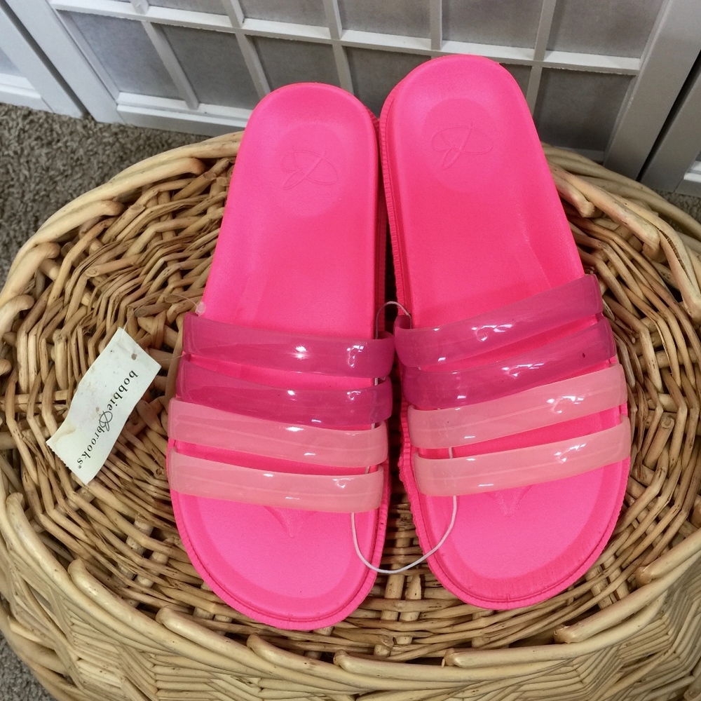 Bobbie Brooks Women's Jellie Slides Flops Sandals